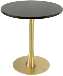 Masa bistro interior/exterior rotunda Raki New Wenge D60xh74cm blat werzalit si picior metalic auriu cu baza rotunda 45cm 