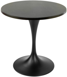 Masa bistro interior/exterior rotunda Raki New Wenge D60xh74cm blat werzalit si picior metalic negru cu baza rotunda 50cm 