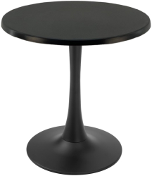 Masa bistro rotunda Raki Black D60xh74cm blat werzalit si picior central metalic negru cu baza rotunda 50cm 