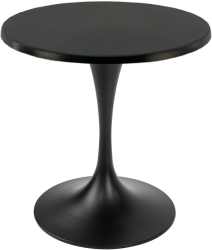 Masa bistro rotunda Raki Black D60xh74cm blat werzalit si picior metalic negru cu baza rotunda 50cm 