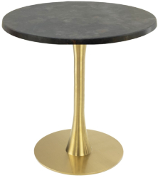 Masa bistro rotunda Raki Metalic Oxid D60xh74cm interior/exterior blat werzalit si picior metalic auriu cu baza rotunda 45cm 