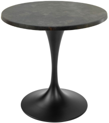 Masa bistro rotunda Raki Metalic Oxid D60xh74cm interior/exterior blat werzalit si picior metalic negru cu baza rotunda 50cm 