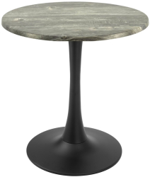 Masa bistro rotunda Raki Olp Pine D60xh74cm blat werzalit si picior central metalic negru cu baza rotunda 50cm 