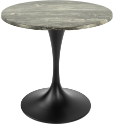 Masa bistro rotunda Raki Olp Pine D60xh74cm blat werzalit si picior metalic negru cu baza rotunda 50cm 