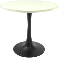 Masa bistro rotunda Raki Uni Art D70xh74cm blat werzalit si picior central metalic negru cu baza rotunda 50cm 