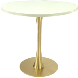 Masa bistro rotunda Raki Uni Art D70xh74cm blat werzalit si picior metalic auriu cu baza rotunda 45cm 