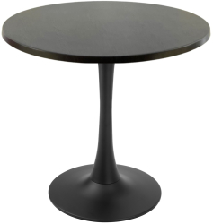 Masa cafenea interior/exterior rotunda Raki New Wenge D70xh74cm blat werzalit si picior central metalic negru cu baza rotunda 50cm 