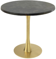 Masa cafenea rotunda Raki Metalic Oxid D70xh74cm interior/exterior blat werzalit si picior metalic auriu cu baza rotunda 45cm 