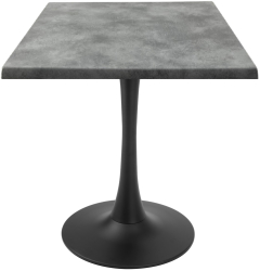 Masa patrata de cafenea Raki Copperfield 70x70xh74cm interior/exterior blat werzalit si picior central metalic negru cu baza rotunda 50cm 