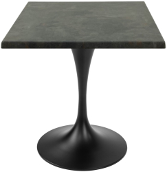 Masa patrata pentru restaurant/cafenea/bistro Raki Metalic Oxid 70x70xh74cm blat werzalit si picior metalic negru cu baza rotunda 50cm 
