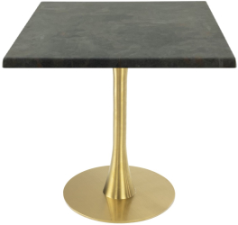 Masa patrata pentru restaurant/cafenea/bistro Raki Metalic Oxid 70x70xh74cm blat werzalit si picior metalic auriu cu baza rotunda 45cm