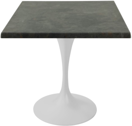 Masa patrata pentru restaurant/cafenea/bistro Raki Metalic Oxid 80x80xh74cm blat werzalit si picior metalic alb cu baza rotunda 50cm 