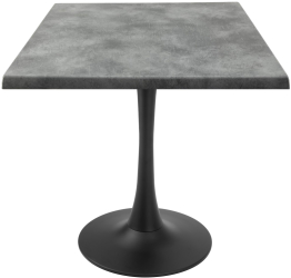 Masa patrata restaurant Raki Copperfield 80x80xh74cm interior/exterior blat werzalit si picior central metalic negru cu baza rotunda 50cm 