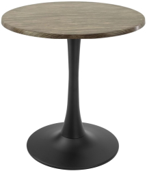 Masa pentru bistro rotunda Raki Dark Seagrass D60xh74cm blat werzalit si picior central metalic negru cu baza rotunda 50cm 