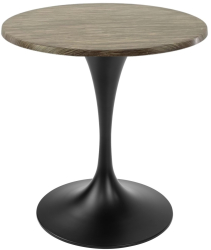 Masa pentru bistro rotunda Raki Dark Seagrass D60xh74cm blat werzalit si picior metalic negru cu baza rotunda 50cm 