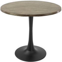 Masa pentru bistro/cafenea rotunda Raki Dark Seagrass D80xh74cm blat werzalit si picior central metalic negru cu baza rotunda 50cm 