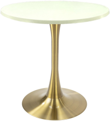 Masa pentru cafenea rotunda Raki Uni Art D60xh74cm blat werzalit si picior central metalic auriu cu baza rotunda 50cm 
