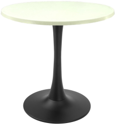 Masa pentru cafenea rotunda Raki Uni Art D60xh74cm blat werzalit si picior central metalic negru cu baza rotunda 50cm 