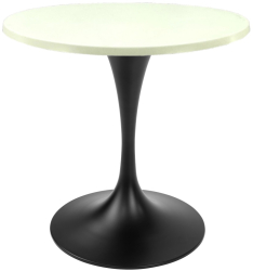 Masa pentru cafenea rotunda Raki Uni Art D60xh74cm blat werzalit si picior metalic negru cu baza rotunda 50cm 