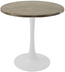 Masa pentru cafenea/bistro rotunda Raki Dark Seagrass D70xh74cm blat werzalit si picior central metalic alb cu baza rotunda 50cm 