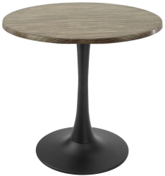 Masa pentru cafenea/bistro rotunda Raki Dark Seagrass D70xh74cm blat werzalit si picior central metalic negru cu baza rotunda 50cm 