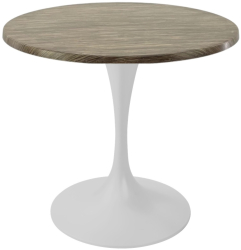 Masa pentru cafenea/bistro rotunda Raki Dark Seagrass D70xh74cm blat werzalit si picior metalic alb cu baza rotunda 50cm 