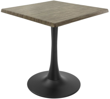 Masa pentru restaurant patrata Raki Dark Seagrass 70x70xh74cm blat werzalit si picior central metalic negru cu baza rotunda 50cm 