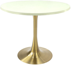 Masa pentru restaurant rotunda Raki Uni Art D80xh74cm blat werzalit si picior central metalic auriu cu baza rotunda 50cm 