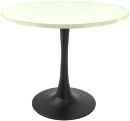 Masa pentru restaurant rotunda Raki Uni Art D80xh74cm blat werzalit si picior central metalic negru cu baza rotunda 50cm 