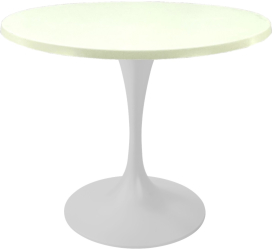 Masa pentru restaurant rotunda Raki Uni Art D80xh74cm blat werzalit si picior metalic alb cu baza rotunda 50cm 