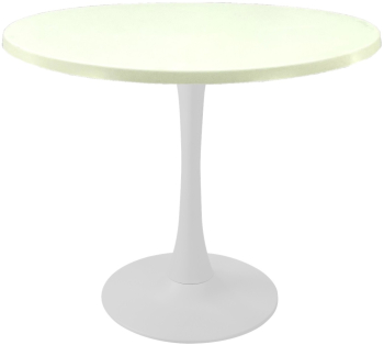 Masa pentru restaurant rotunda Raki Uni Art D90xh74cm blat werzalit si picior central metalic alb cu baza rotunda 50cm 