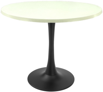 Masa pentru restaurant rotunda Raki Uni Art D90xh74cm blat werzalit si picior central metalic negru cu baza rotunda 50cm