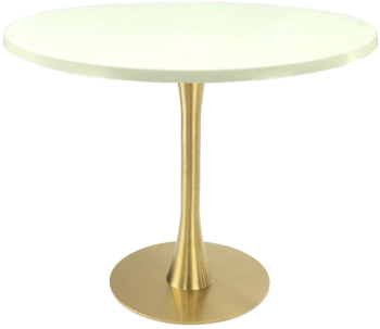 Masa pentru restaurant rotunda Raki Uni Art D90xh74cm blat werzalit si picior metalic auriu cu baza rotunda 45cm 