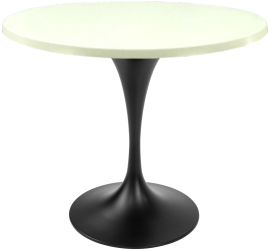 Masa pentru restaurant rotunda Raki Uni Art D90xh74cm blat werzalit si picior metalic negru cu baza rotunda 50cm 