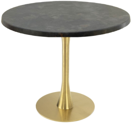 Masa restaurant rotunda Raki Metalic Oxid D80xh74cm interior/exterior blat werzalit si picior metalic auriu cu baza rotunda 45cm 