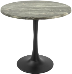 Masa restaurant/cafenea rotunda Raki Olp Pine D80xh74cm blat werzalit si picior central metalic negru cu baza rotunda 50cm 
