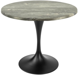 Masa restaurant/cafenea rotunda Raki Olp Pine D80xh74cm blat werzalit si picior metalic negru cu baza rotunda 50cm 