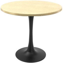 Masa restaurant/terasa rotunda Raki Maple D80xh74cm blat werzalit si picior central metalic negru cu baza rotunda 50cm 
