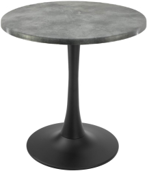 Masa rotunda bistro Raki Copperfield D60xh74cm interior/exterior blat werzalit si picior central metalic negru cu baza rotunda 50cm 