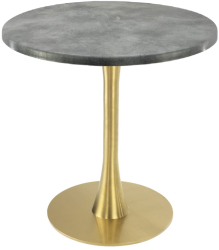Masa rotunda bistro Raki Copperfield D60xh74cm interior/exterior blat werzalit si picior metalic auriu cu baza rotunda 45cm 