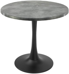 Masa rotunda cafenea Raki Copperfield D70xh74cm interior/exterior blat werzalit si picior central metalic negru cu baza rotunda 50cm 