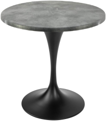 Masa rotunda cafenea Raki Copperfield D70xh74cm interior/exterior blat werzalit si picior metalic negru cu baza rotunda 50cm 