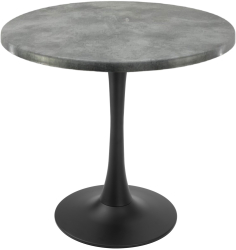 Masa rotunda restaurant Raki Copperfield D80xh74cm interior/exterior blat werzalit si picior central metalic negru cu baza rotunda 50cm 