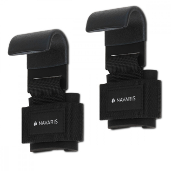 Pereche de curele cu carlig pentru ridicare greutati Navaris Universal Negru 48508.01 