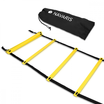 Scara de agilitate cu 12 trepte reglabile Navaris 6 m Geanta transport 43407 