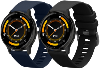 Set 2 Curele Kwmobile pentru Garmin Venu 3 Negru/Albastru inchis Silicon KWM0000254F001C 