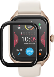 Set 2 Folii de protectie Kwmobile pentru Amazfit GTS 4 Transparent/Negru Polimer KWM000024VL001C 
