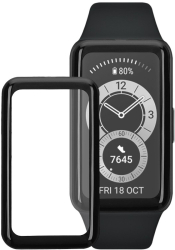 Set 2 Folii de protectie Kwmobile pentru Huawei Band 6/Band 6 Pro Transparent/Negru Polimer KWM000024VO001C 