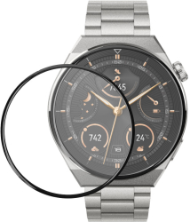 Set 2 Folii de protectie Kwmobile pentru Huawei Watch GT 3 Pro 43mm Transparent/Negru Polimer KWM000024VV001C 
