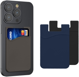 Set 3 Card pocket Kwmobile pentru telefoane Multicolor Silicon KWM000010CX012C 